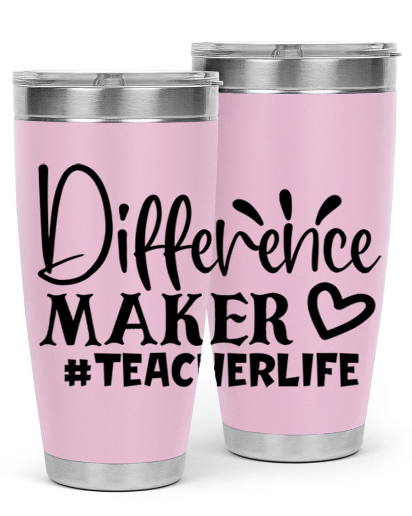 difference maker teacherlife Style 185#- teacher- tumbler