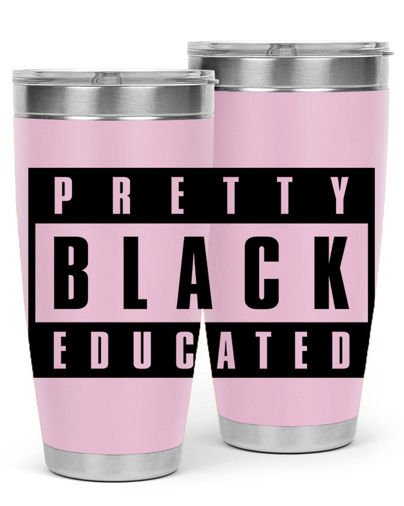 pretty black educated 50#- black words phrases- Cotton Tank