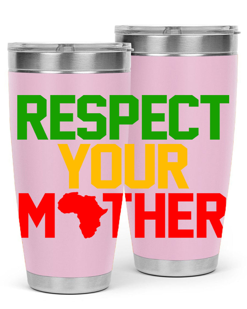 respect your mother 43#- black words phrases- Cotton Tank