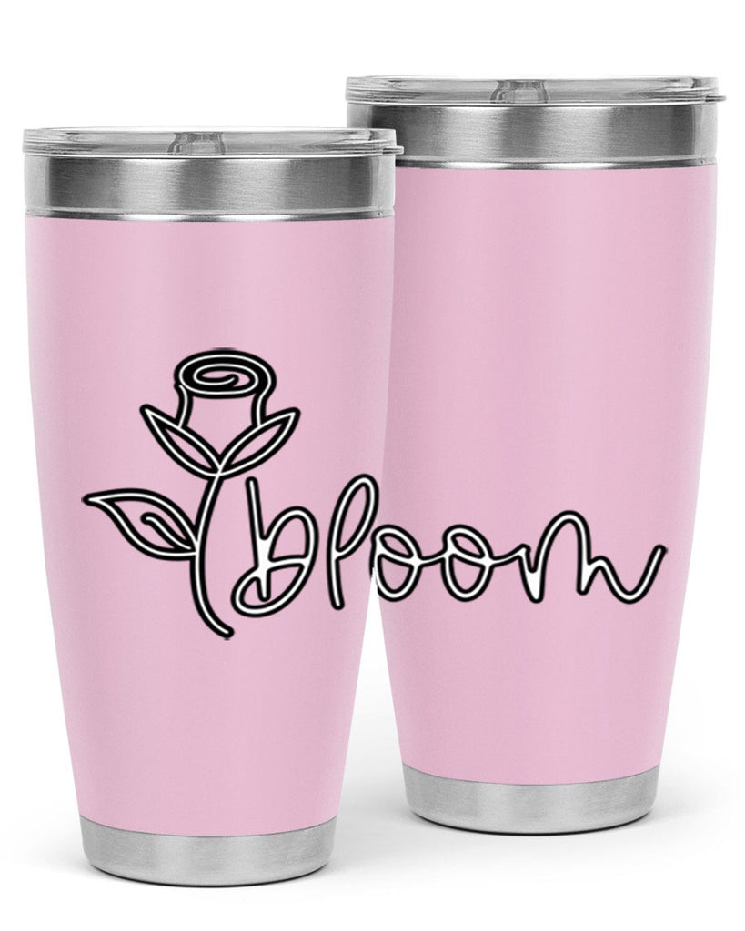 rosebud bloom outline399#- spring- Tumbler