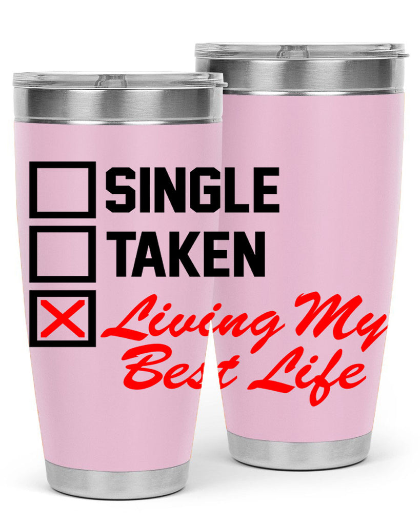 single taken living my best life 34#- black words phrases- Cotton Tank