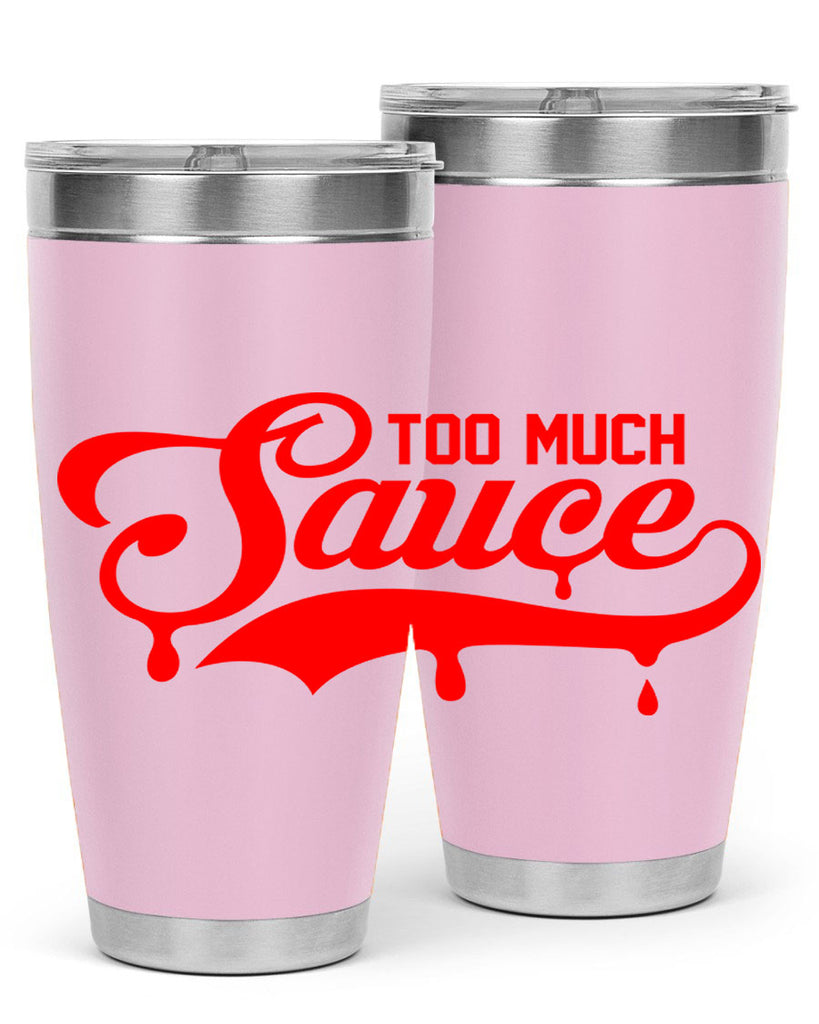 too much sauce 18#- black words phrases- Cotton Tank