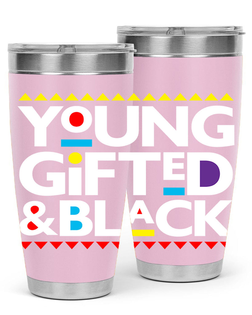 young gifted and black 2#- black words phrases- Cotton Tank