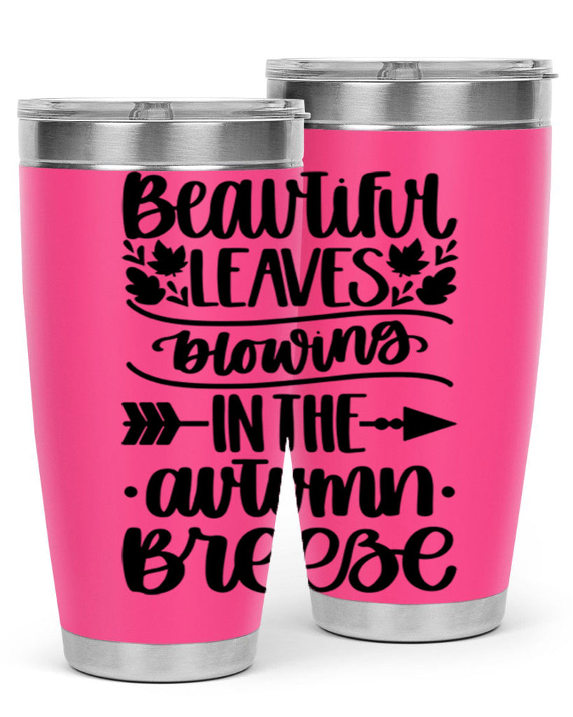 Beautiful Leaves Blowing In The Autumn Breeze 479#- fall- Tumbler
