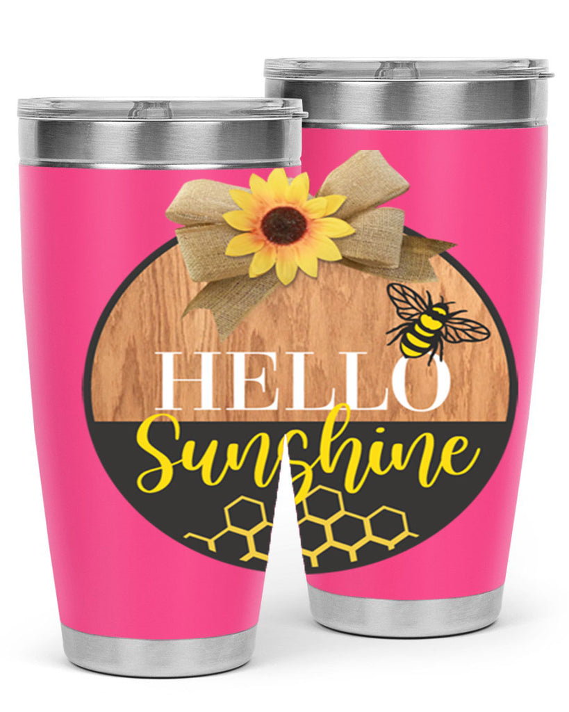 Hello Sunshine and bee Mockup215#- spring- Tumbler