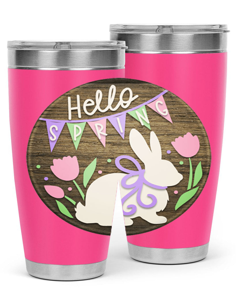 Hello spring bunny Mockup190#- spring- Tumbler
