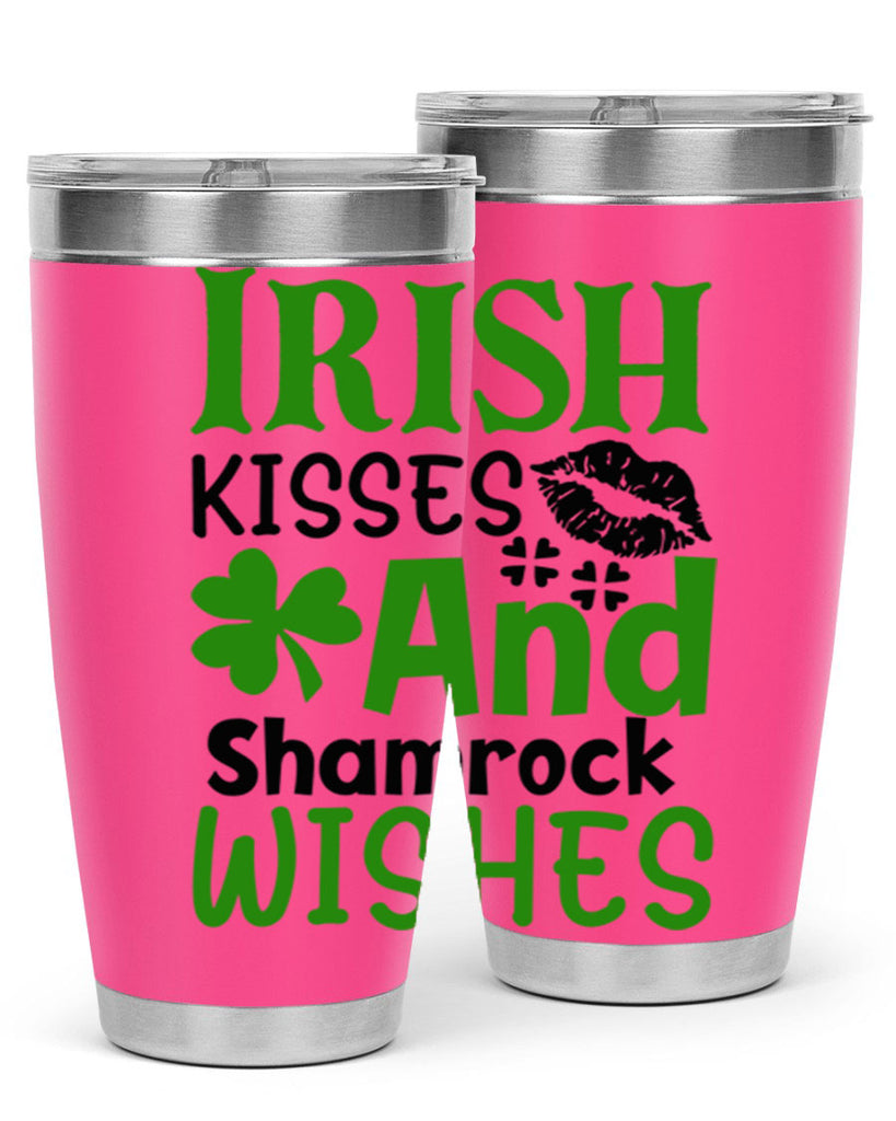 Irish Kisses And Shamrock Wishes Style 156#- St Patricks Day- Tumbler