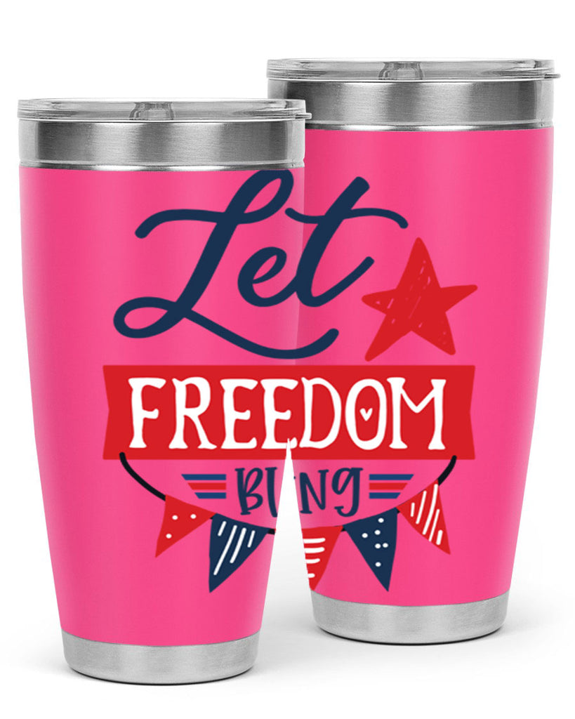 Let freedom bling Style 78#- Fourt Of July- Tumbler