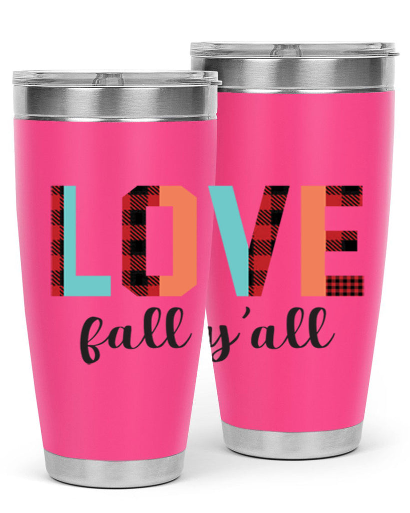 Love fall yall 411#- fall- Tumbler