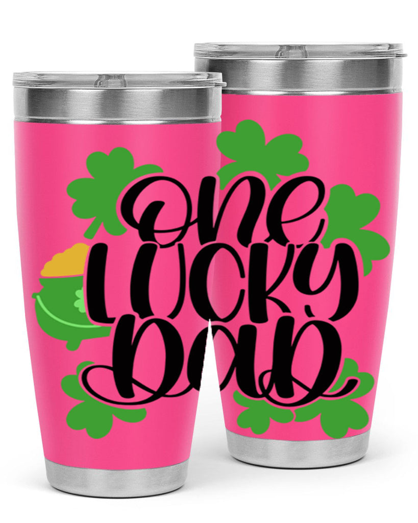 One Lucky Dad Style 43#- St Patricks Day- Tumbler