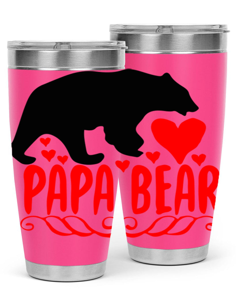 Papa bear 22#- grandpa - papa- Tumbler