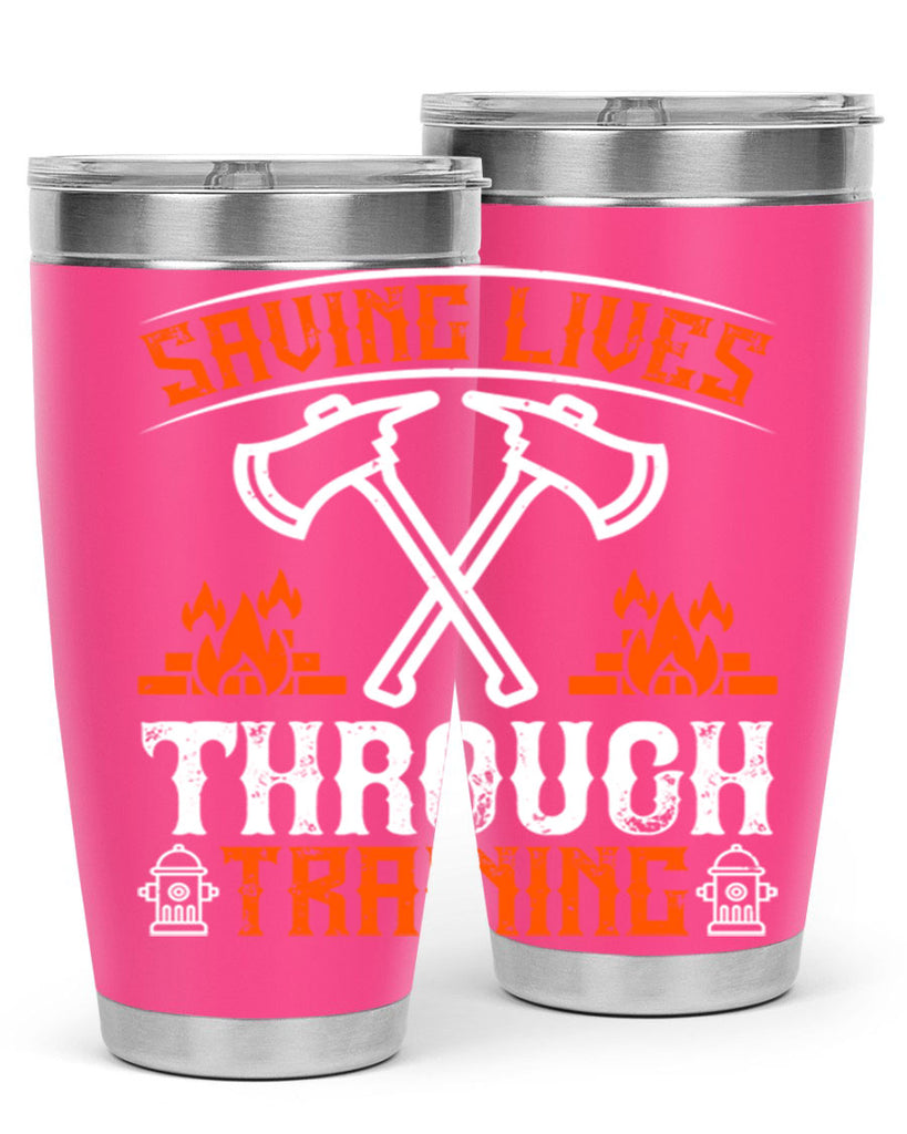 Saving lives through training Style 32#- fire fighter- tumbler