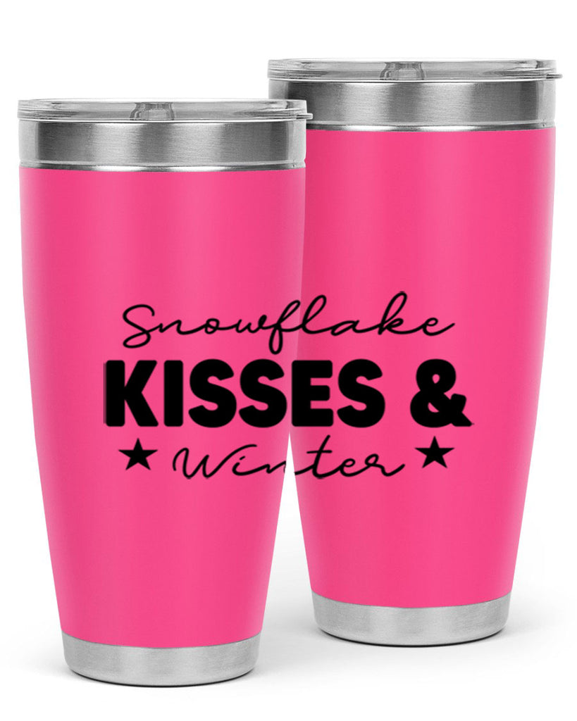 Snowflake Kisses Winter374#- winter- Tumbler