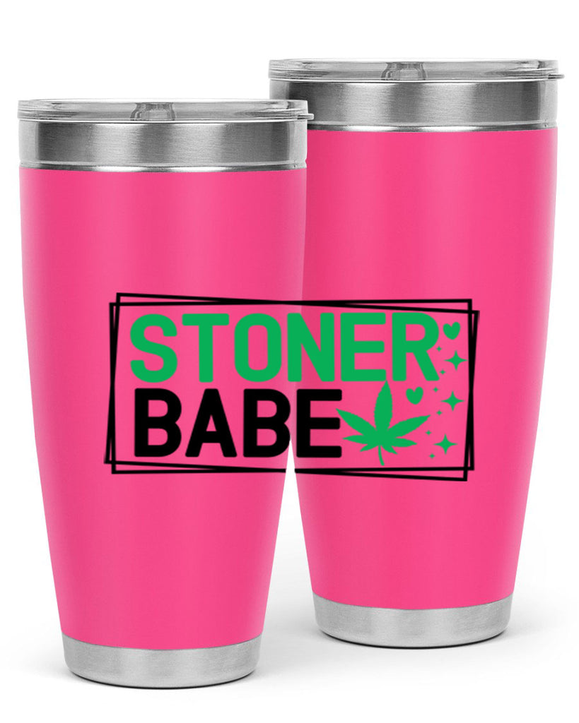 Stoner Babe 258#- marijuana- Tumbler