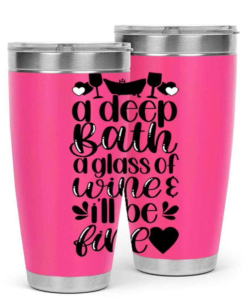 a deep bath a glass 48#- bathroom- Tumbler