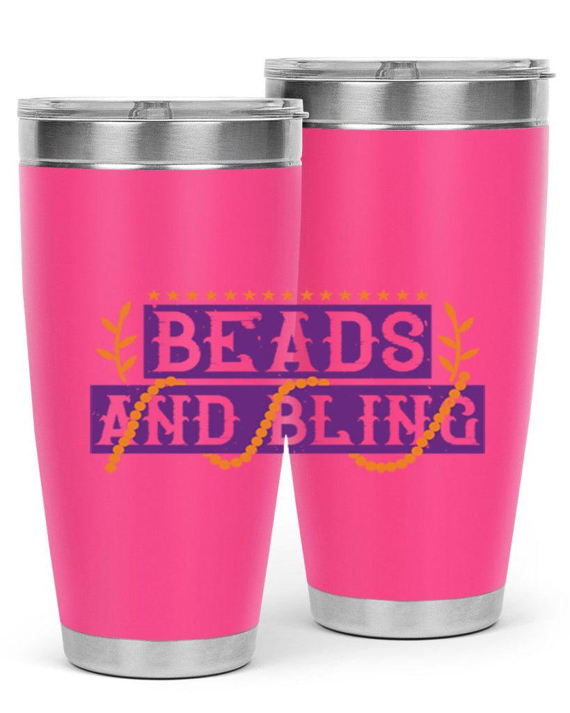 beads and bling 40#- mardi gras- Tumbler