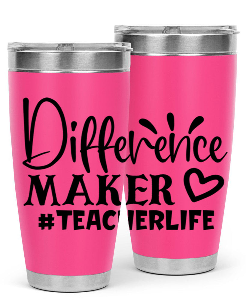 difference maker teacherlife Style 185#- teacher- tumbler