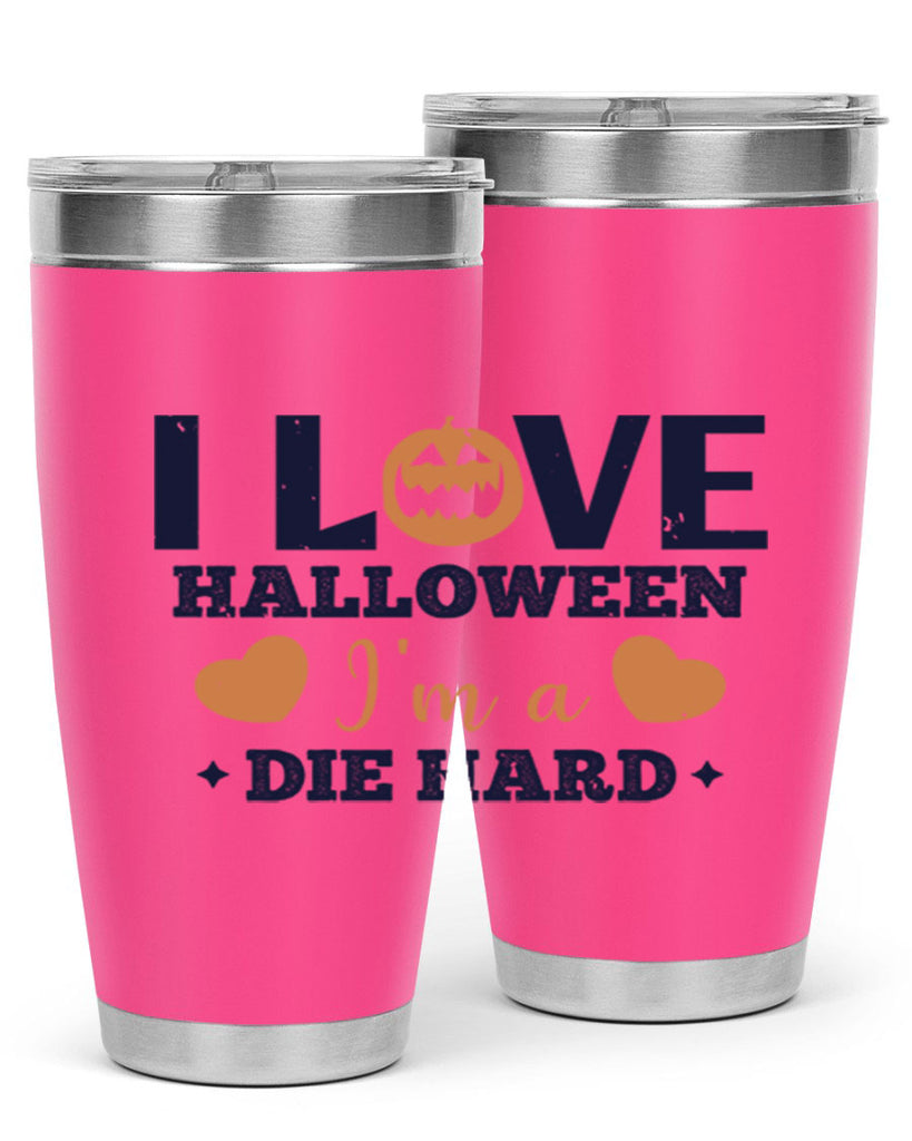 i love halloween im a die hard 150#- halloween- Tumbler