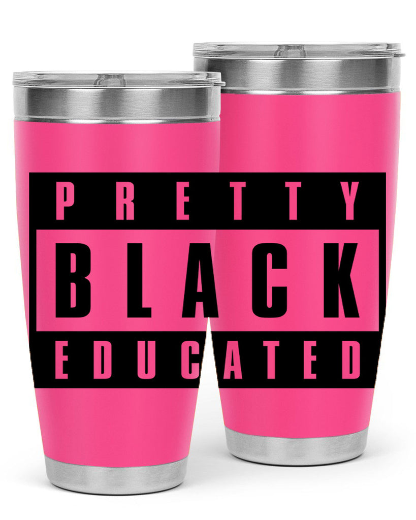pretty black educated 50#- black words phrases- Cotton Tank