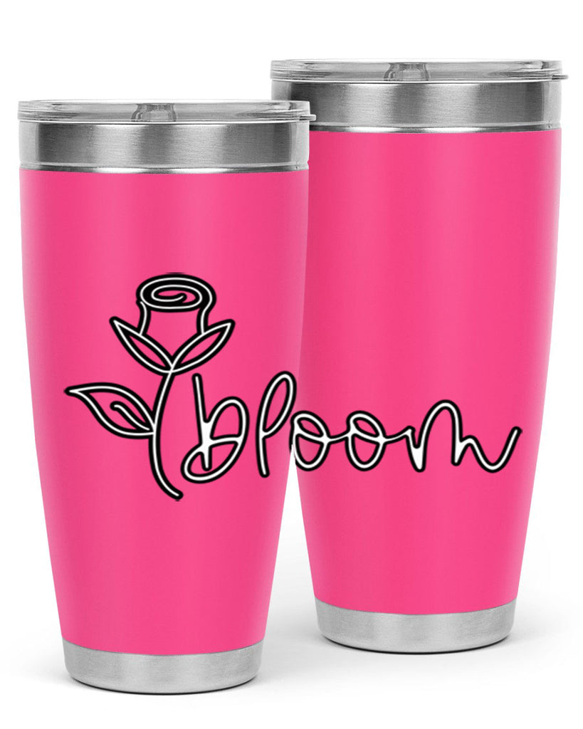 rosebud bloom outline399#- spring- Tumbler