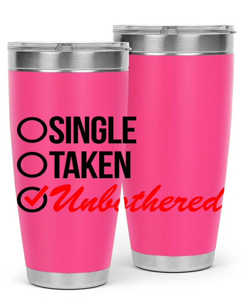 single taken unbothered 35#- black words phrases- Cotton Tank