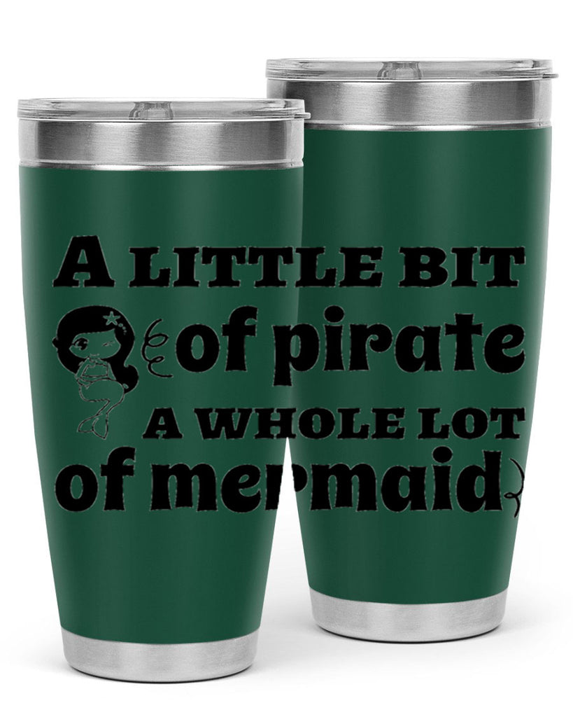 A little bit of pirate 10#- mermaid- Tumbler