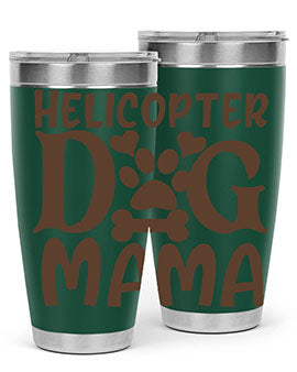 Helicopter Dog Mama Style 87#- dog- Tumbler