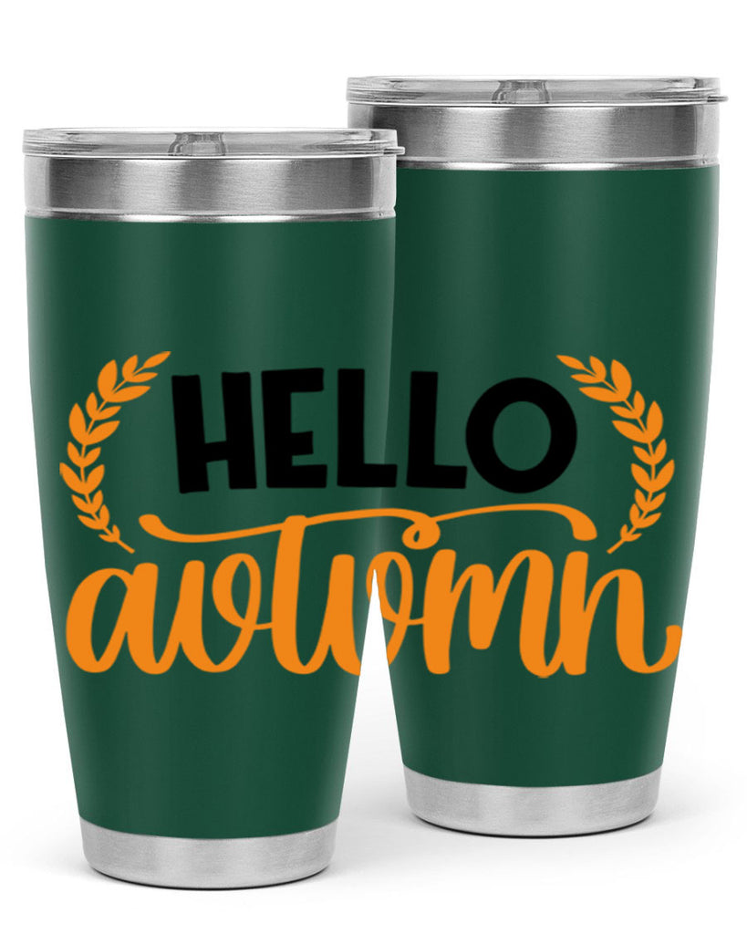 Hello Autumn 493#- fall- Tumbler