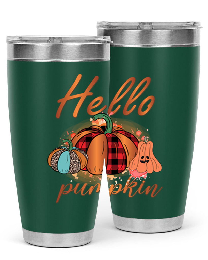 Hello Pumpkin 284#- fall- Tumbler