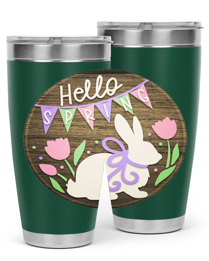 Hello spring bunny Mockup190#- spring- Tumbler