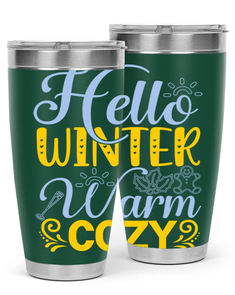 Hello winter warm cozy166#- winter- Tumbler