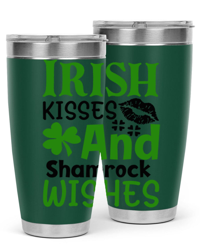 Irish Kisses And Shamrock Wishes Style 156#- St Patricks Day- Tumbler