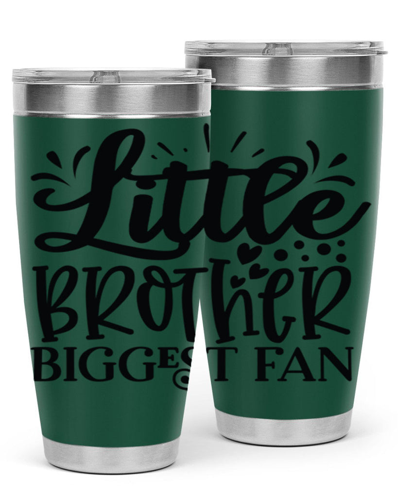 Little Brother Biggest Fan 2056#- baseball- Tumbler
