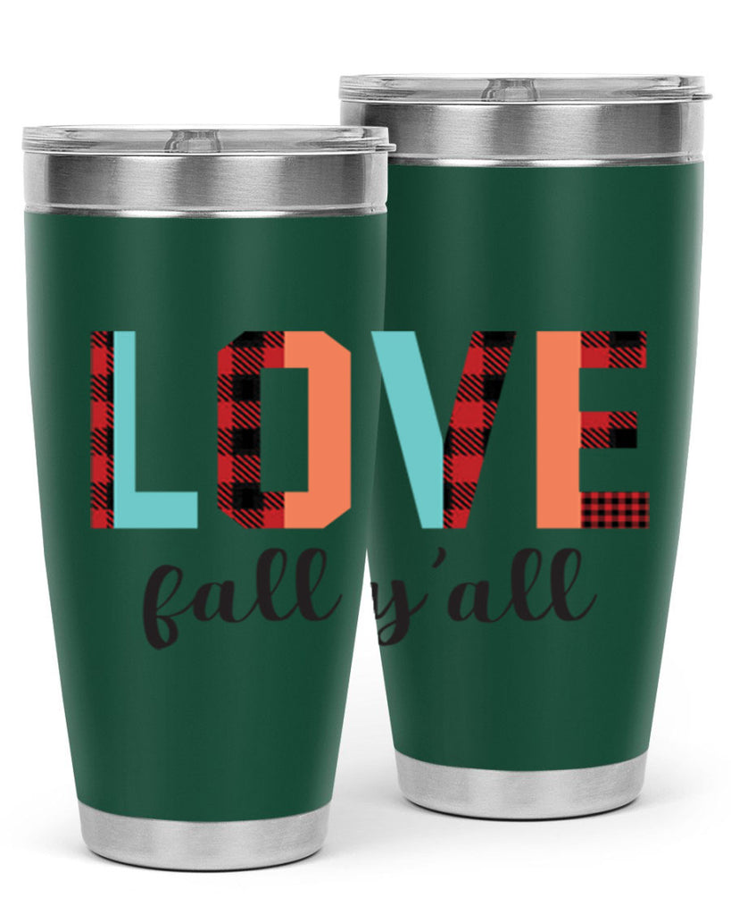 Love fall yall 411#- fall- Tumbler