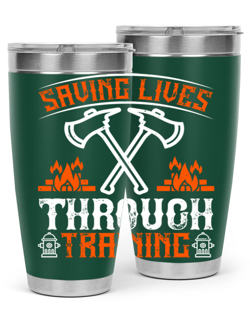 Saving lives through training Style 32#- fire fighter- tumbler