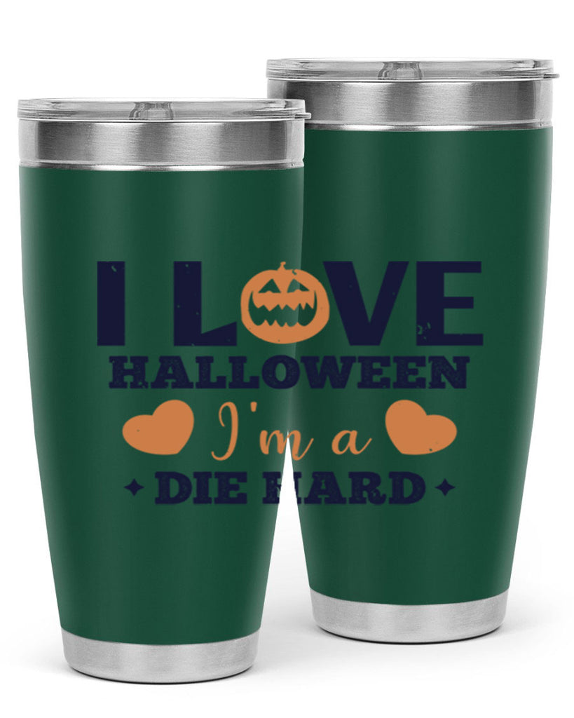 i love halloween im a die hard 150#- halloween- Tumbler