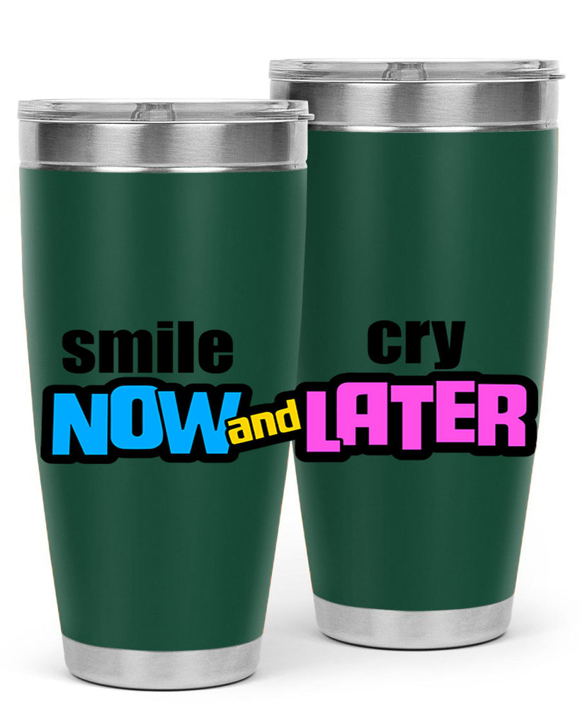 smile now and cry later 31#- black words phrases- Cotton Tank