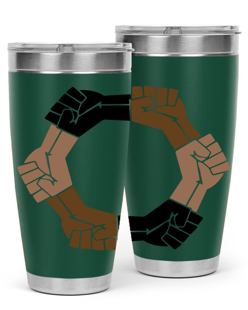 united black power fists 13#- black words phrases- Cotton Tank