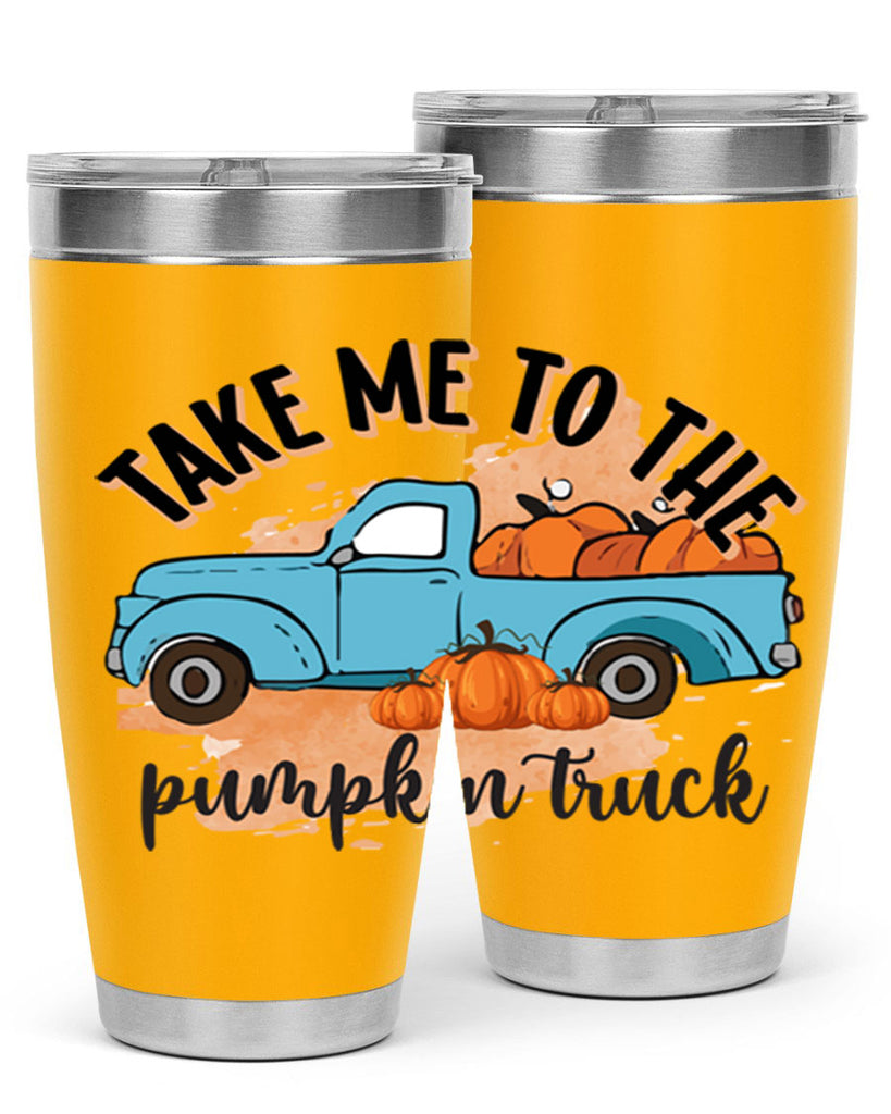 Fall Pumpkin Truck 128#- fall- Tumbler