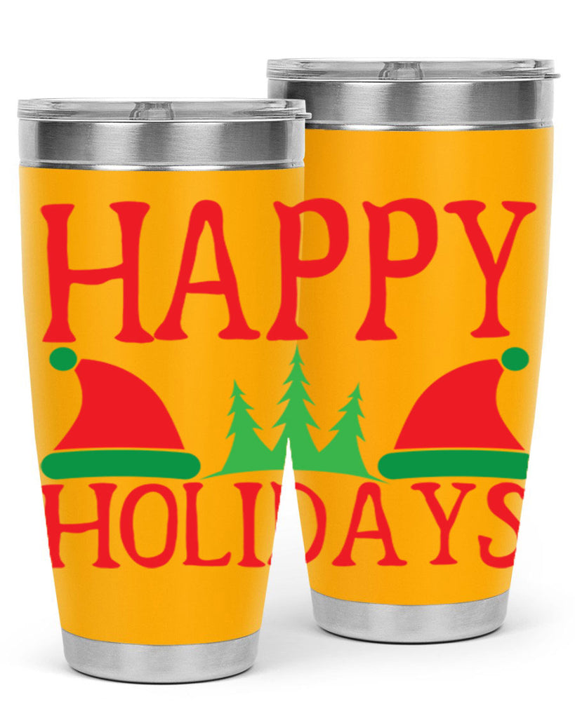 Happy Holidays 136#- winter- Tumbler