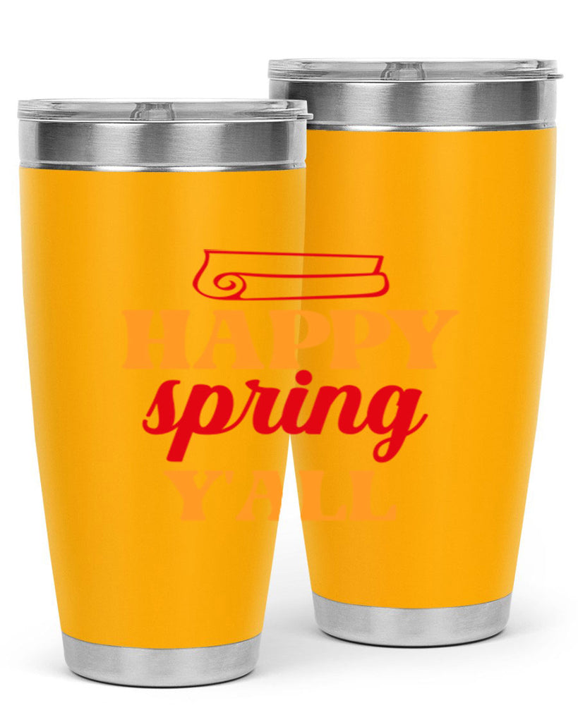 Happy spring y'all 166#- spring- Tumbler