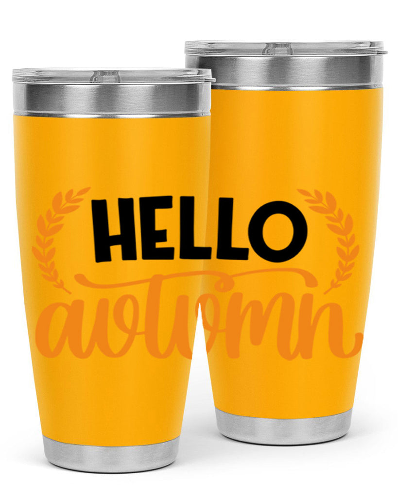 Hello Autumn 493#- fall- Tumbler
