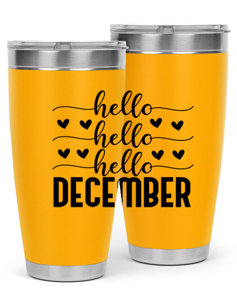 Hello December 157#- winter- Tumbler
