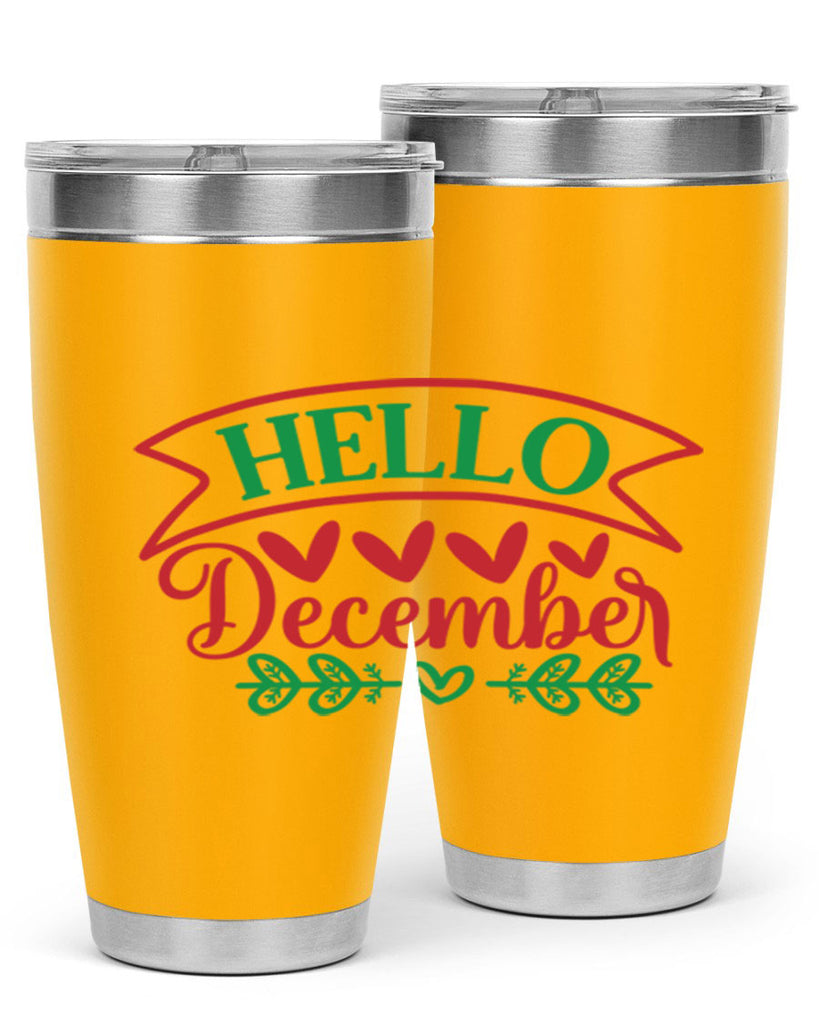 Hello December 159#- winter- Tumbler