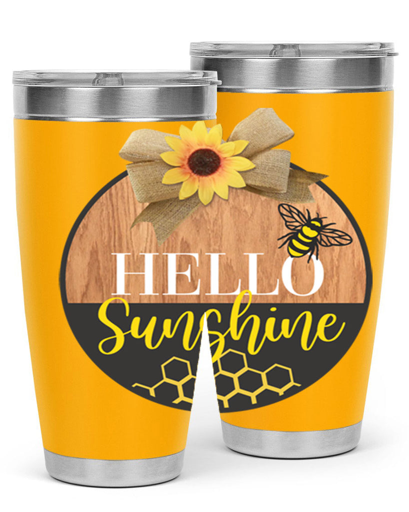 Hello Sunshine and bee Mockup215#- spring- Tumbler