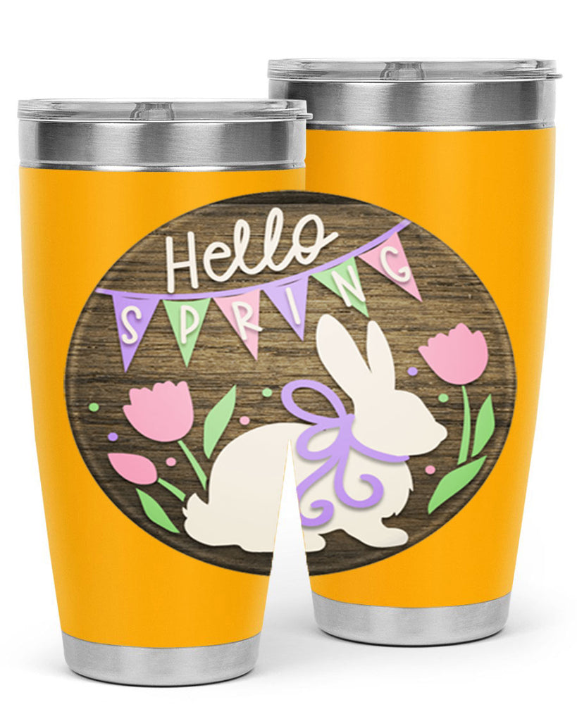 Hello spring bunny Mockup190#- spring- Tumbler