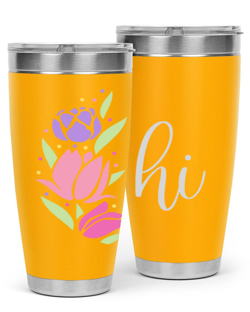Hi pink flowers238#- spring- Tumbler
