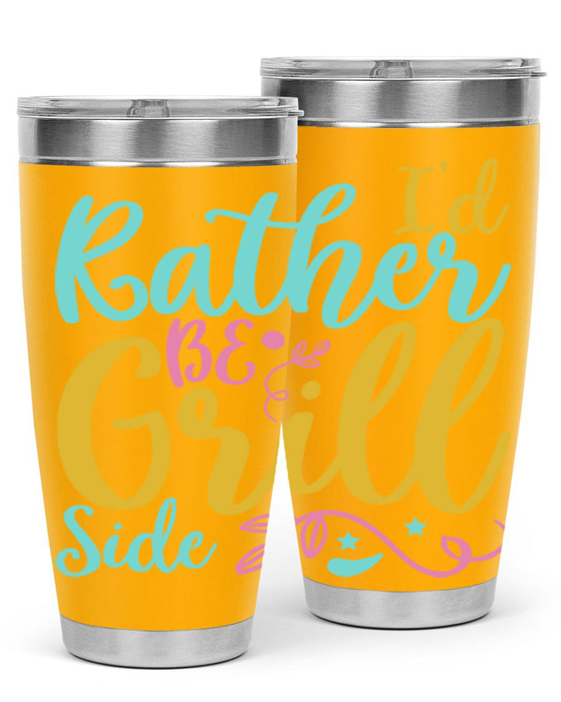 ID RATHER BE GRILL SIDE Style 62#- summer- Tumbler