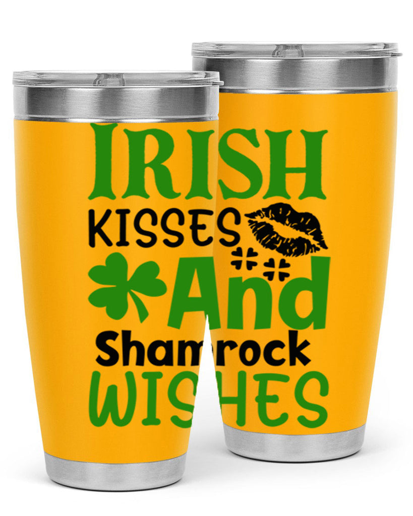 Irish Kisses And Shamrock Wishes Style 156#- St Patricks Day- Tumbler