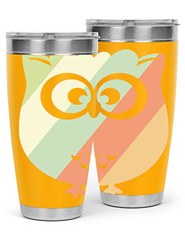 Owl Retro Style Vintage A TurtleRabbit 15#- owl- Tumblers